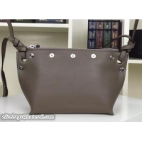 Top Quality Celine Natural Calfskin Small Sailor Bag With Studs 703087 Gray