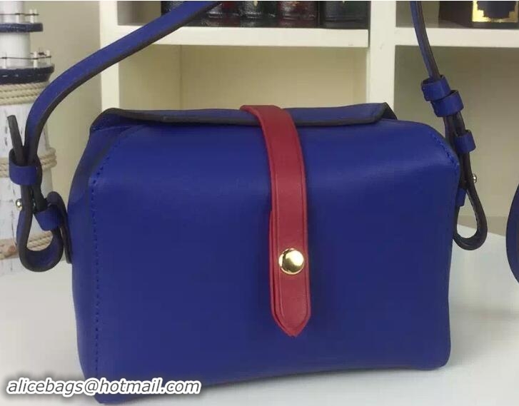 Crafted Celine Natural Calfskin Box On Strap Bag 703091 Blue