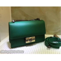 Luxury Discount Bvlgari Monete Flap Cover Small Bag with Tubogas Handles 38981 Green