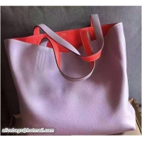 Discount Hermes Double Sens Shopping Tote Bag In Original Togo Leather H60422 Pink/Red
