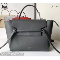 Shop Duplicate Celine Belt Tote Small Bag in Epsom Leather 71820 Dark Gary