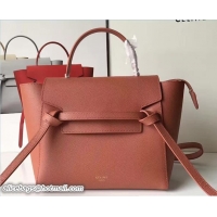 Shop Cheap Celine Belt Tote Mini Bag in Epsom Leather 71825 Brick Red