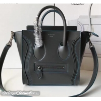 Pretty Style Celine Luggage Nano Tote Bag In Original Calfskin Leather Etoupe 71901