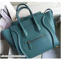 Unique Style Celine Luggage Mini Tote Bag in Original Goatskin Leather Ice Green 72015