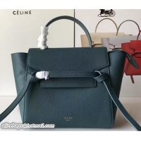 Chic Celine Belt Tote Mini Bag in Original Clemence Leather 72031 Ice Green