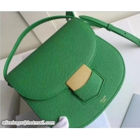 Unique Discount Celine Grained Calfskin Small Trotteur Shoulder Bag 72110 Green