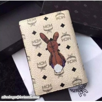 Expensive MCM Rabbit Passport Holder 81008 Beige