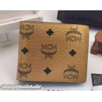 Top Grade MCM Bi-fold Wallet 81015 Gold