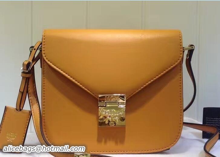 Crafted MCM Small Patricia Crossbody Shoulder Bag 81101 Cognac
