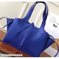 Comfortable Celine Small Tri-Fold Shoulder Bag Blue 81318