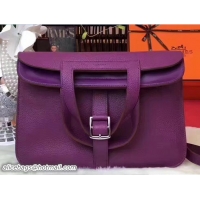 Classic Specials Hermes Halzan Tote Bag in Original Togo Leather 91002 Purple