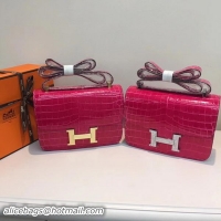 Best Price Hermes Constance Bag Croco Leather H9978C Rose