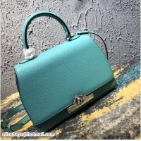 Charming Moynat Petite Réjane Bag in Taurillon Gex Togo Leather Lobster N12012 Turquoise 2018