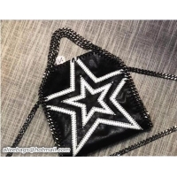 Discount Stella McCartney Falabella Shiny Star Tote Bag 22303 Black 2018