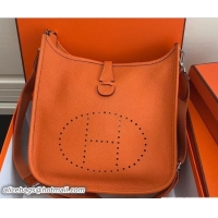 Durable Hermes Togo Leather Evelyne III PM Bag 327011 Orange
