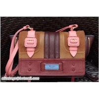Top Grade Prada Etiquette Shoulder Bag 1BD093 Burgundy/Brown/Pink 2018