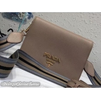 Perfect Prada Calf Leather Shoulder Bag 1BD102 Camel 2018