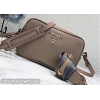 Best Product Prada Calf Leather Shoulder Camera Bag 1BH082 Camel 2018