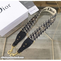 Pretty Style Dior Oblique strap in signature canvas black 800574 2018