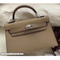 Sophisticated Herme Kelly 20 Mini II Bag Original Epsom Leather 110505 Camel