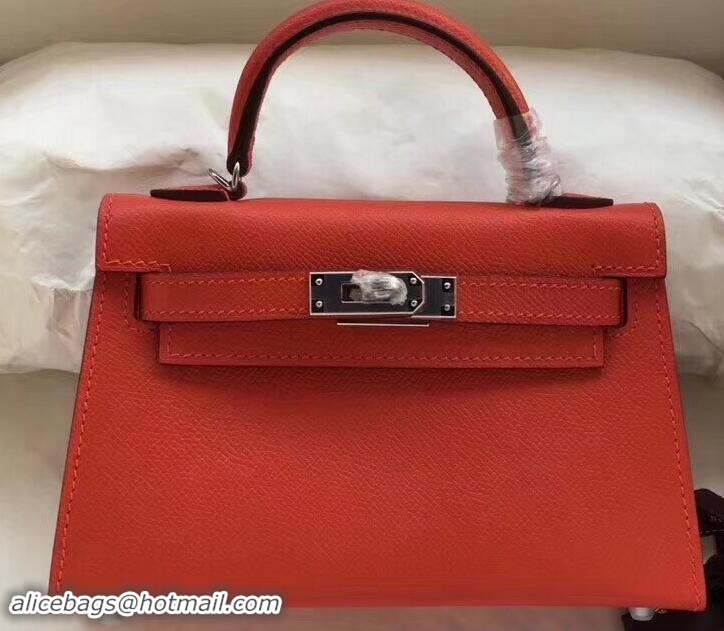 Grade Quality Herme Kelly 20 Mini II Bag Original Epsom Leather 110505 Orange