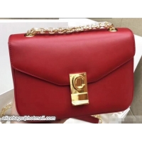 Best Price Celine Shiny Calfskin Medium C Bag Red 187253 2019