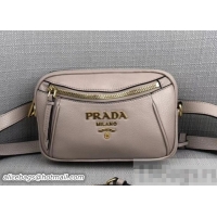 Original Cheap Prada Calf Leather Belt Bag 1BL006 Dusty Pink 2019