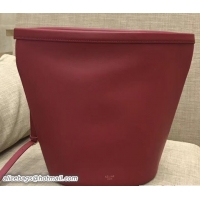 Unique Ladies Celin Smooth Calfskin Cabas Clasp Bag 111810 Red