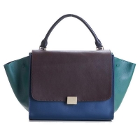 2012 Latest  Celine Trapeze Bags Original Leather 3342 Blue Brown Green