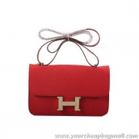 Hermes Constance Bag Togo Leather 1622L Red Golden