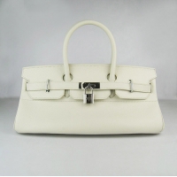 Hermes Birkin 6109 Togo Leather Bag Beige 42cm Silver