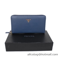 Prada 1M1188 RoyalBlue Saffiano Leather Wallet