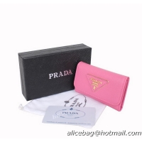 Prada Saffiano Leather Key Holder 1M0225 Pink