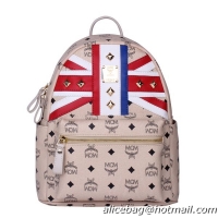 MCM Small Flag of UK Backpack MC5173S Beige