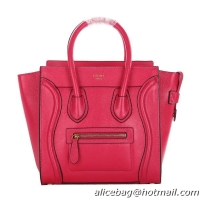 Celine Luggage Micro Handbags Grainy Leather C107 Rose