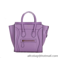 Celine Luggage Micro Handbags Smooth Leather C107 Lavender