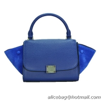 Celine Nano Trapeze Bag Nubuck Leather C88038 Blue
