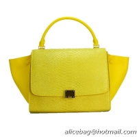 Celine Trapeze Bag Snake Leather CL88037 Yellow