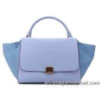 Celine Nubuck Leather Trapeze Bag CL88037 Light Blue