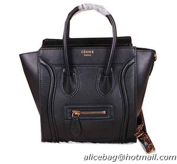 Celine Luggage Nano Bag Ferrari Leather CL3308S Black
