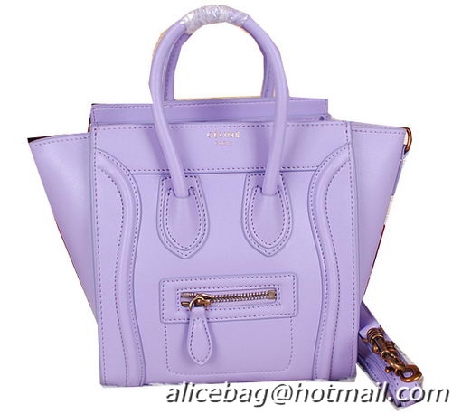 Celine Luggage Nano Bag Ferrari Leather CL3308S Lavender