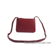 Celine Trio Original Leather Shoulder Bag C98317 Burgundy