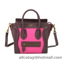 Celine Luggage Nano Bag Original Leather CL88029 Rosy&Wine