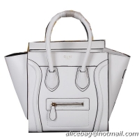 Celine Luggage Micro Bag Original Calfskin Leather C3308 White