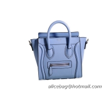 Celine Luggage Nano Boston Bag Original Leather 3309 Light Blue