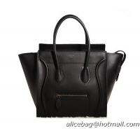 Celine Luggage Mini Boston Tote Bags Original Leather 3308 Black