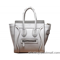 Celine Luggage Micro Boston Bag Clemence Leather 3307 White