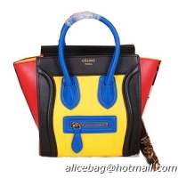 Celine Luggage Nano Bag Ferrari Leather CL3308S Yellow&Black&Red