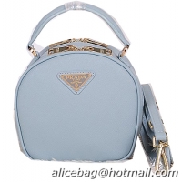 Prada Saffiano Leather Hobo Bag BL0896 Light Blue