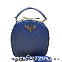 Prada Saffiano Leather Hobo Bag BL8896 Royal
